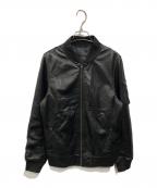 VIIBOYバイボイ）の古着「ラムレザージャケット」｜ブラック