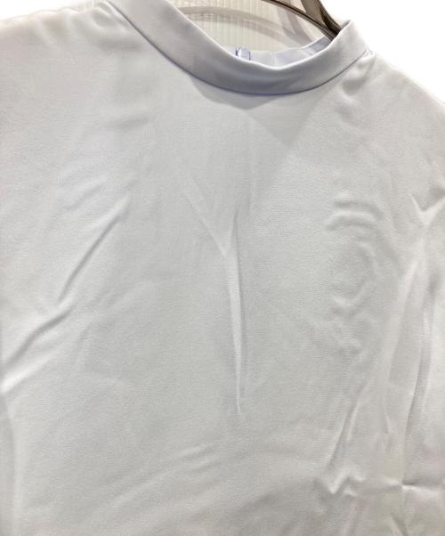 theory（セオリー）theory (セオリー) Satin Crepe Stand Collar Top スカイブルー サイズ:Sの古着・服飾アイテム