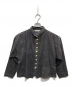 YACCO MARICARDヤッコマリカルド）の古着「ピンタックデニムシャツ」｜グレー