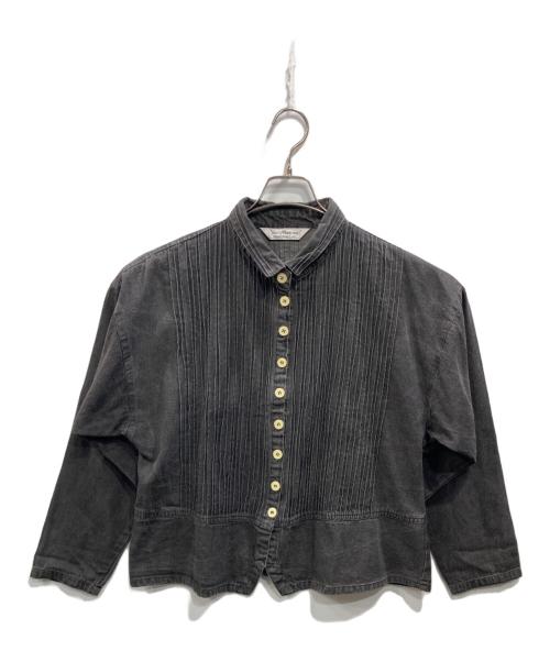 YACCO MARICARD（ヤッコマリカルド）YACCO MARICARD (ヤッコマリカルド) ピンタックデニムシャツ グレー サイズ:表記なしの古着・服飾アイテム