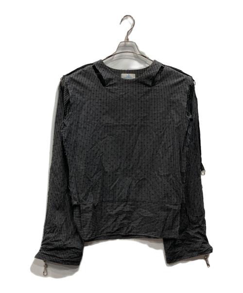 Vivienne Westwood man（ヴィヴィアン ウェストウッド マン）Vivienne Westwood man (ヴィヴィアン ウェストウッド マン) チェックデザインプルオーバーシャツ グレー サイズ:46の古着・服飾アイテム