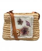 KENZOケンゾー）の古着「ショルダーラフィアバッグ」｜ベージュ