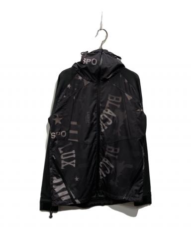 【AKM×Brown Bunny】モノグラム ZIPブルゾンジャケット黒 S 中古・古着通販】AKM (エーケーエム) BROWN BUNNY (ブラウンバニ