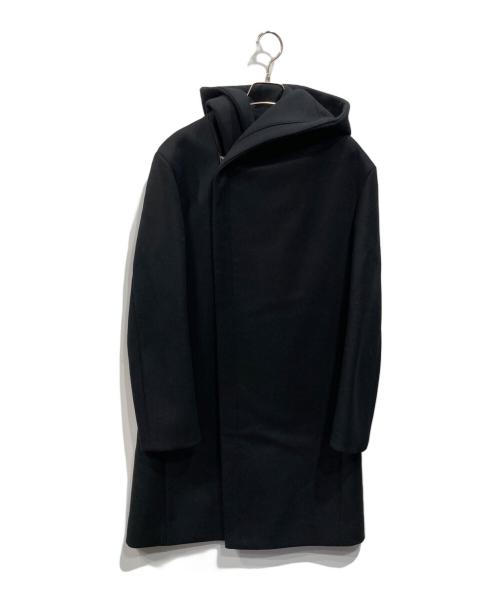 Junhashimoto（ジュンハシモト）junhashimoto (ジュンハシモト) WRAP COAT -WOOL MELTON- ブラック サイズ:5の古着・服飾アイテム