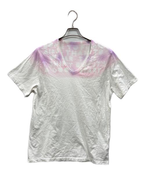 Maison Margiela（メゾンマルジェラ）Maison Margiela (メゾンマルジェラ) エイズTシャツ ホワイト×ピンク サイズ:3の古着・服飾アイテム