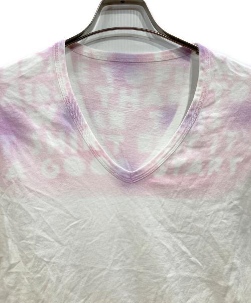Maison Margiela（メゾンマルジェラ）Maison Margiela (メゾンマルジェラ) エイズTシャツ ホワイト×ピンク サイズ:3の古着・服飾アイテム