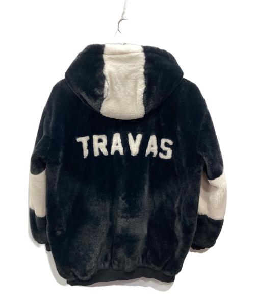 TRAVAS（トラバス）TRAVAS (トラバス) バックロゴファーパーカー ブラック サイズ:Freeの古着・服飾アイテム