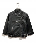 ALL SAINTSオールセインツ）の古着「ラムレザーライダースジャケット」｜ブラック