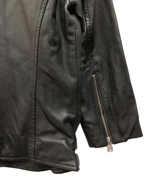 ALL SAINTS（オールセインツ）ALL SAINTS (オールセインツ) ラムレザーライダースジャケット ブラック サイズ:4の古着・服飾アイテム