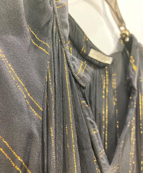 ne quittez pas（ヌキテパ）ne quittez pas (ヌキテパ) レーヨンクレープルレックスドレス ブラック サイズ:不明の古着・服飾アイテム