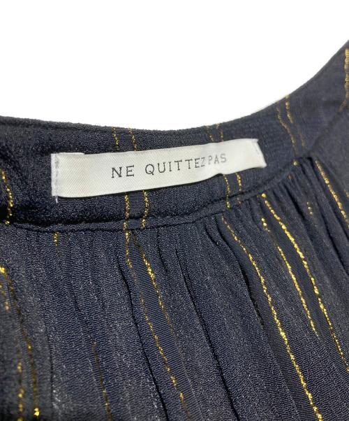 ne quittez pas（ヌキテパ）ne quittez pas (ヌキテパ) レーヨンクレープルレックスドレス ブラック サイズ:不明の古着・服飾アイテム