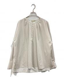 JOHNBULL（ジョンブル）の古着「ストライプブラウス」｜グレー
