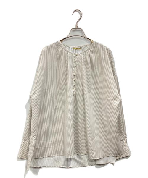 JOHNBULL（ジョンブル）Johnbull (ジョンブル) ストライプブラウス グレー サイズ:Fの古着・服飾アイテム