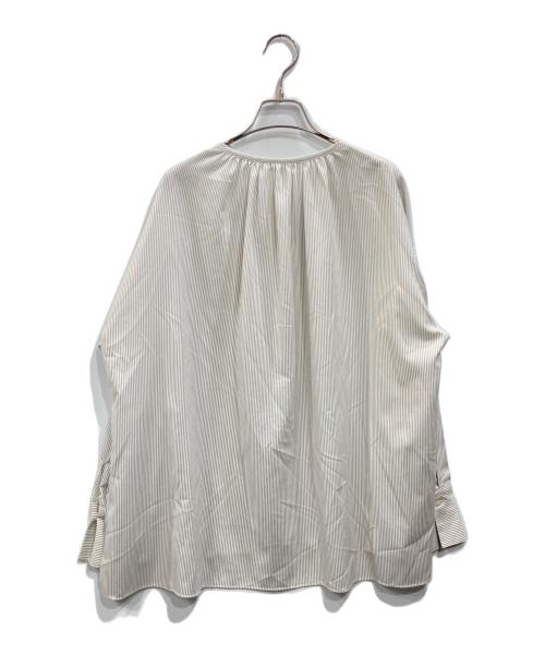 JOHNBULL（ジョンブル）Johnbull (ジョンブル) ストライプブラウス グレー サイズ:Fの古着・服飾アイテム