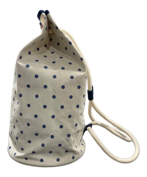 L/UNIFORM（リュニフォーム）L/UNIFORM (リュニフォーム) ダッフルバッグ アイボリー×ブルーの古着・服飾アイテム