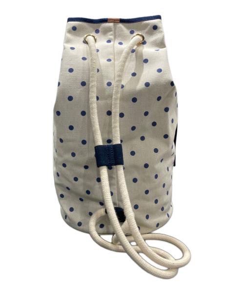 L/UNIFORM（リュニフォーム）L/UNIFORM (リュニフォーム) ダッフルバッグ アイボリー×ブルーの古着・服飾アイテム