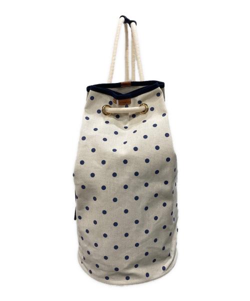 L/UNIFORM（リュニフォーム）L/UNIFORM (リュニフォーム) ダッフルバッグ アイボリー×ブルーの古着・服飾アイテム