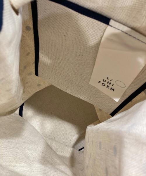 L/UNIFORM（リュニフォーム）L/UNIFORM (リュニフォーム) ダッフルバッグ アイボリー×ブルーの古着・服飾アイテム