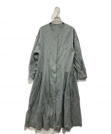 kurashi&trips publishing（クラシアンドトリップス パブリッシング）の古着「サイドギャザーの2WAY（ツーウェイ）ワンピース」｜グリーン