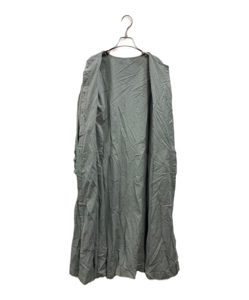 kurashi&trips publishing（クラシアンドトリップス パブリッシング）kurashi&trips publishing (クラシアンドトリップス パブリッシング) サイドギャザーの2WAY（ツーウェイ）ワンピース グリーン サイズ:SIZE Mの古着・服飾アイテム