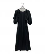 beautiful peopleビューティフルピープル）の古着「コットンボリュームスリーブワンピース」｜ブラック