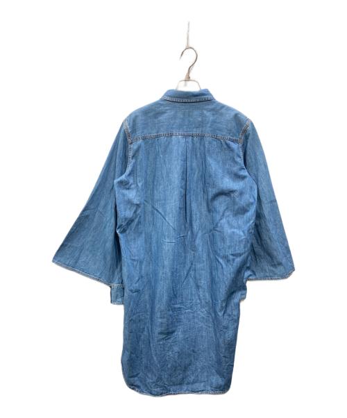 DIESEL（ディーゼル）DIESEL (ディーゼル) コーティング加工着物スリーブワンピース インディゴ サイズ:Mの古着・服飾アイテム