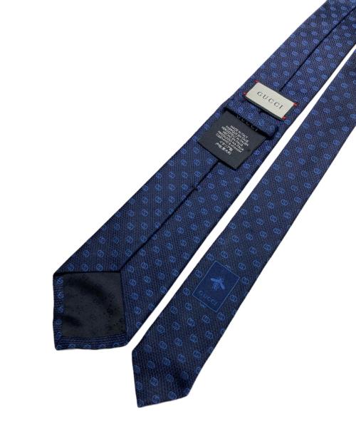 GUCCI（グッチ）GUCCI (グッチ) GG柄ネクタイ ネイビー サイズ:149の古着・服飾アイテム