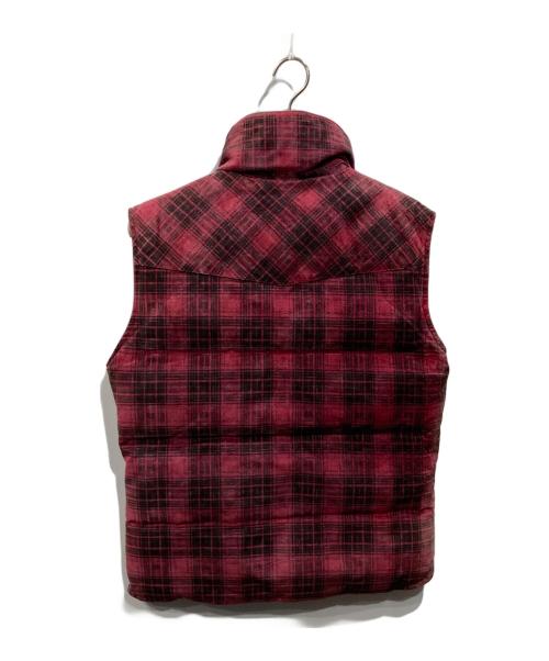ISAMU KATAYAMA BACKLASH（イサムカタヤマ・バックラッシュ）ISAMU KATAYAMA BACKLASH (イサムカタヤマ・バックラッシュ) リバーシブルダウンベスト レッド サイズ:3の古着・服飾アイテム