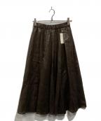 NOLLEY'Sノーリーズ）の古着「シアーチンツタックスカート」｜ブラウン