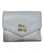 MIU MIUミュウミュウ）の古着「3つ折り財布」｜グレー