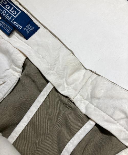 POLO RALPH LAUREN（ポロ・ラルフローレン）POLO RALPH LAUREN (ポロ・ラルフローレン) タックワイドパンツ カーキ サイズ:34/32の古着・服飾アイテム