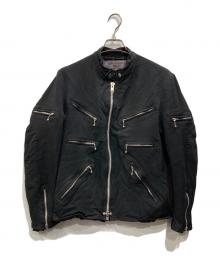JUNYA WATANABE MAN（ジュンヤワタナベマン）の古着「エステル製品染めライダースジャケット」｜ブラック