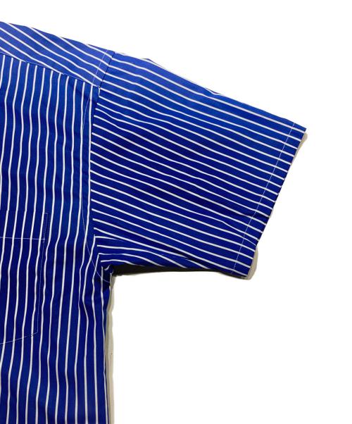 EDIFICE（エディフィス）EDIFICE (エディフィス) THOMAS MASON オーバーサイズ 半袖シャツ ホワイト×ブルー サイズ:Mの古着・服飾アイテム