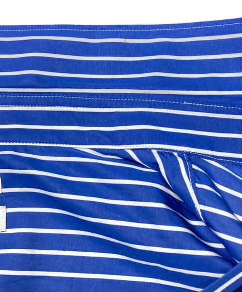 EDIFICE（エディフィス）EDIFICE (エディフィス) THOMAS MASON オーバーサイズ 半袖シャツ ホワイト×ブルー サイズ:Mの古着・服飾アイテム