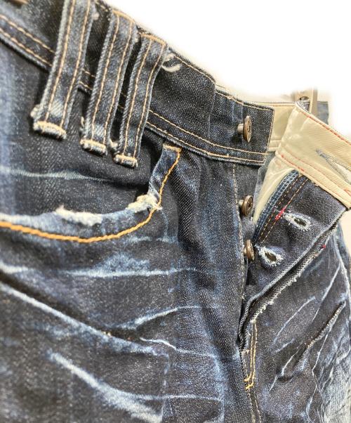 MARITHE+FRANCOIS GIRBAUD（マリテフランソワジルボー）MARITHE+FRANCOIS GIRBAUD (マリテフランソワジルボー) ダメージ加工デニムパンツ インディゴ サイズ:Mの古着・服飾アイテム