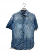 DIESELディーゼル）の古着「半袖デニムシャツ」｜インディゴ