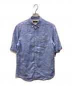 DIESELディーゼル）の古着「半袖リネンシャツ」｜スカイブルー