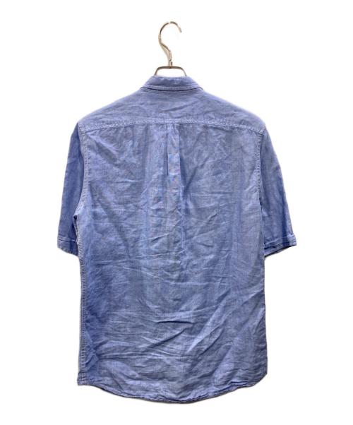 DIESEL（ディーゼル）DIESEL (ディーゼル) 半袖リネンシャツ スカイブルー サイズ:Mの古着・服飾アイテム