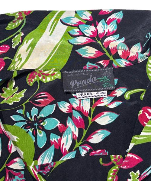 PRADA（プラダ）PRADA (プラダ) アロハシャツ ブラック サイズ:40の古着・服飾アイテム