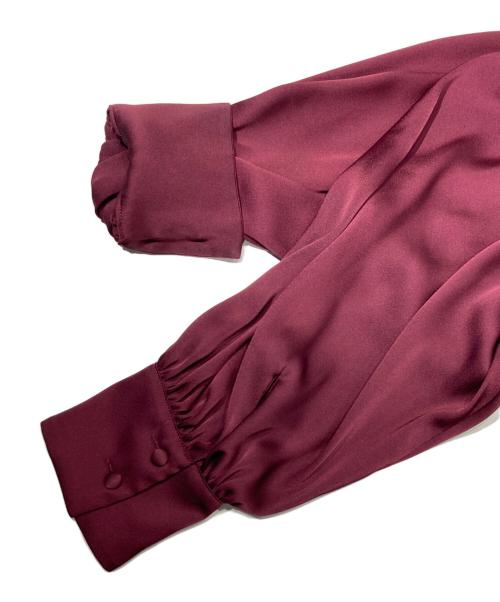 ANAYI（アナイ）ANAYI (アナイ) サテンブラウス ボルドー サイズ:38の古着・服飾アイテム