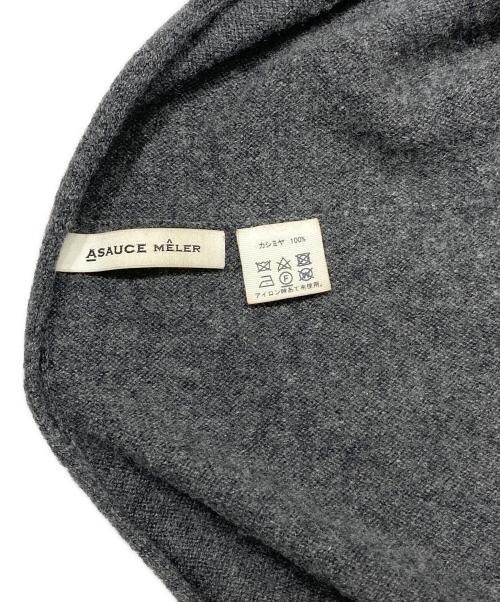 ASAUCE MELER（アソースメレ）ASAUCE MELER (アソースメレ) カシミヤストール グレーの古着・服飾アイテム