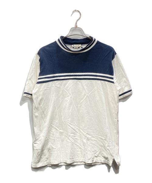 MARNI（マルニ）MARNI (マルニ) Tシャツ ホワイト×ネイビー サイズ:44の古着・服飾アイテム