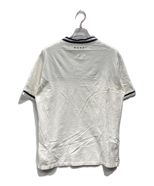 MARNI（マルニ）MARNI (マルニ) Tシャツ ホワイト×ネイビー サイズ:44の古着・服飾アイテム