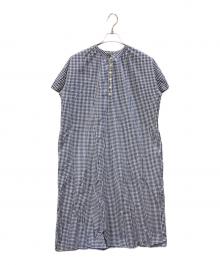 休日と詩（キュウジツトウタ）の古着「シャツワンピース」｜ネイビー