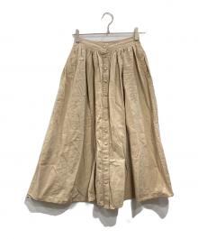 オオカミとフクロウ（オオカミトフクロウ）の古着「フロントボタンスカート」｜ベージュ