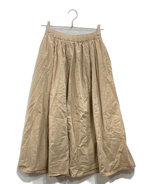 オオカミとフクロウ（オオカミトフクロウ）オオカミとフクロウ (オオカミトフクロウ) フロントボタンスカート ベージュ サイズ:Freeの古着・服飾アイテム