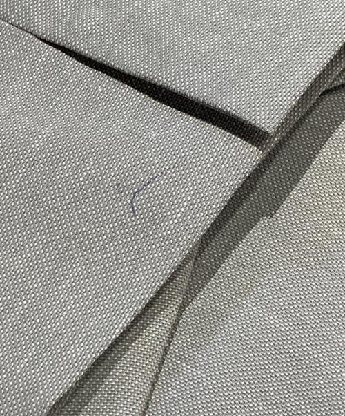 PLST（プラステ）PLST (プラステ) リネンブレンドダブルジャケット グレー サイズ:Lの古着・服飾アイテム