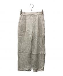 SIMPLICITE（シンプリシテ）の古着「フレンチリネンストレートパンツ」｜アイボリー