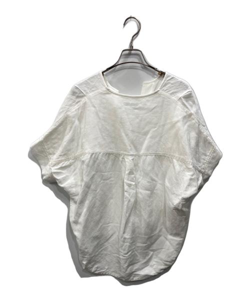 JOURNAL STANDARD（ジャーナルスタンダード）JOURNAL STANDARD (ジャーナルスタンダード) レーヨン麻ノーカラースキッパーブラウス ホワイト サイズ:表記なしの古着・服飾アイテム