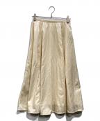 Spick and Spanスピックアンドスパン）の古着「ナイロンサテンボリュームスカート」｜アイボリー